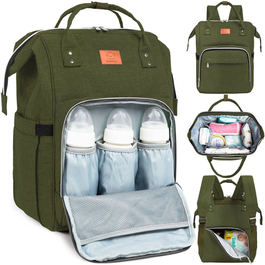 Original Diaper Bag Backpack, Baby Bags with Changing Pad: Dark Olive