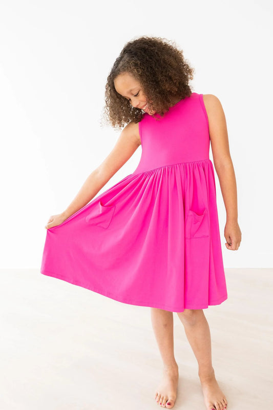 Hot Pink Tank Twirl Dress