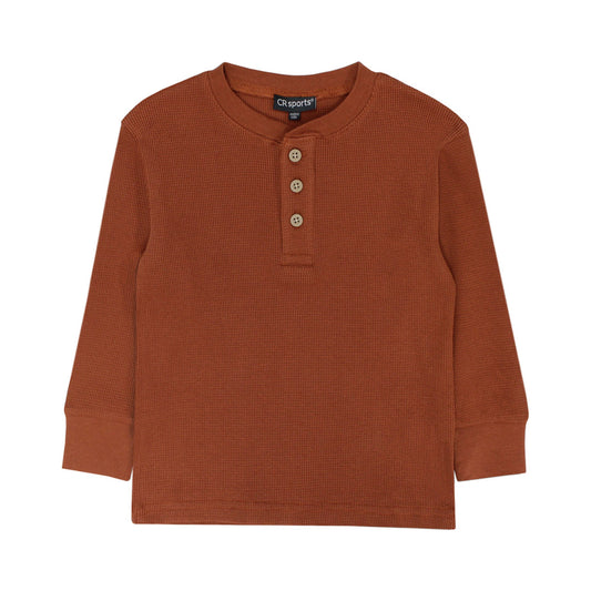 Thermal Henley - Toffee
