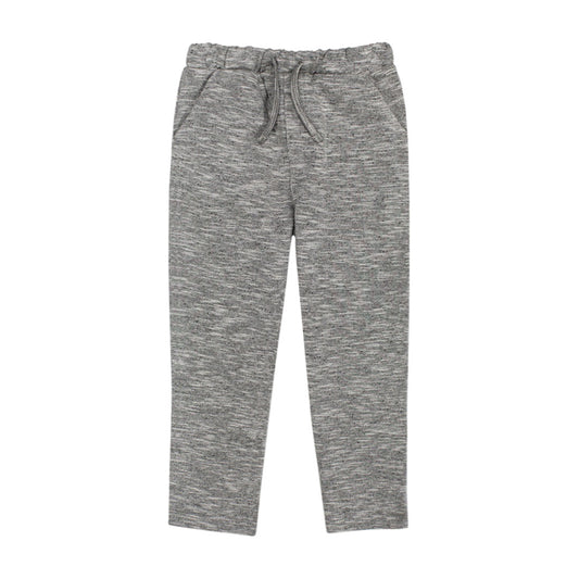 French Terry Sweatpants - Marl Black/White