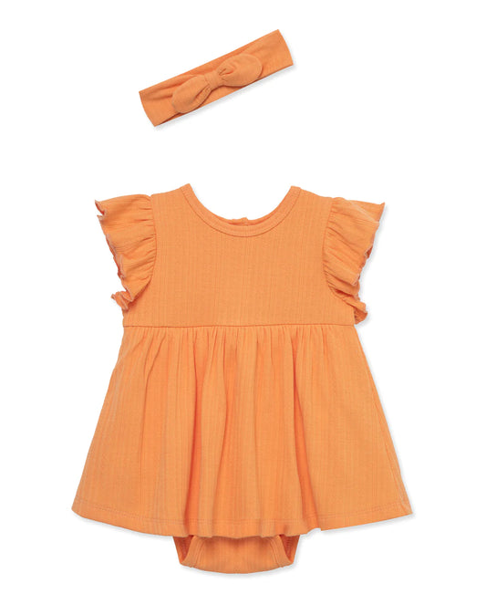 Orange Knit Dress Set