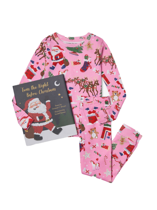 Twas The Night Before Christmas Pajamas - Pink