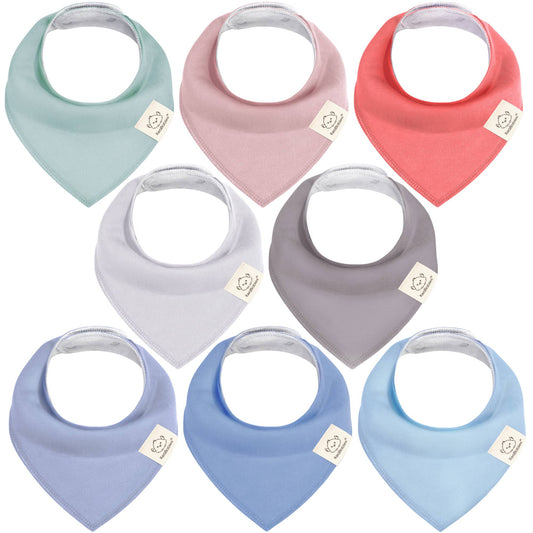 8-pack Baby Bandana Bibs for Girls and Boys: Spring