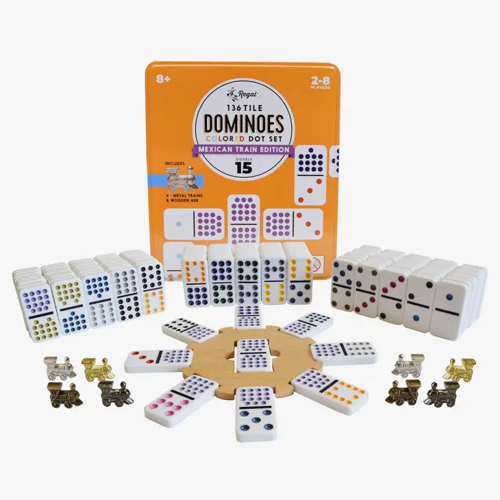 Double 15 Mexican Train Dominoes