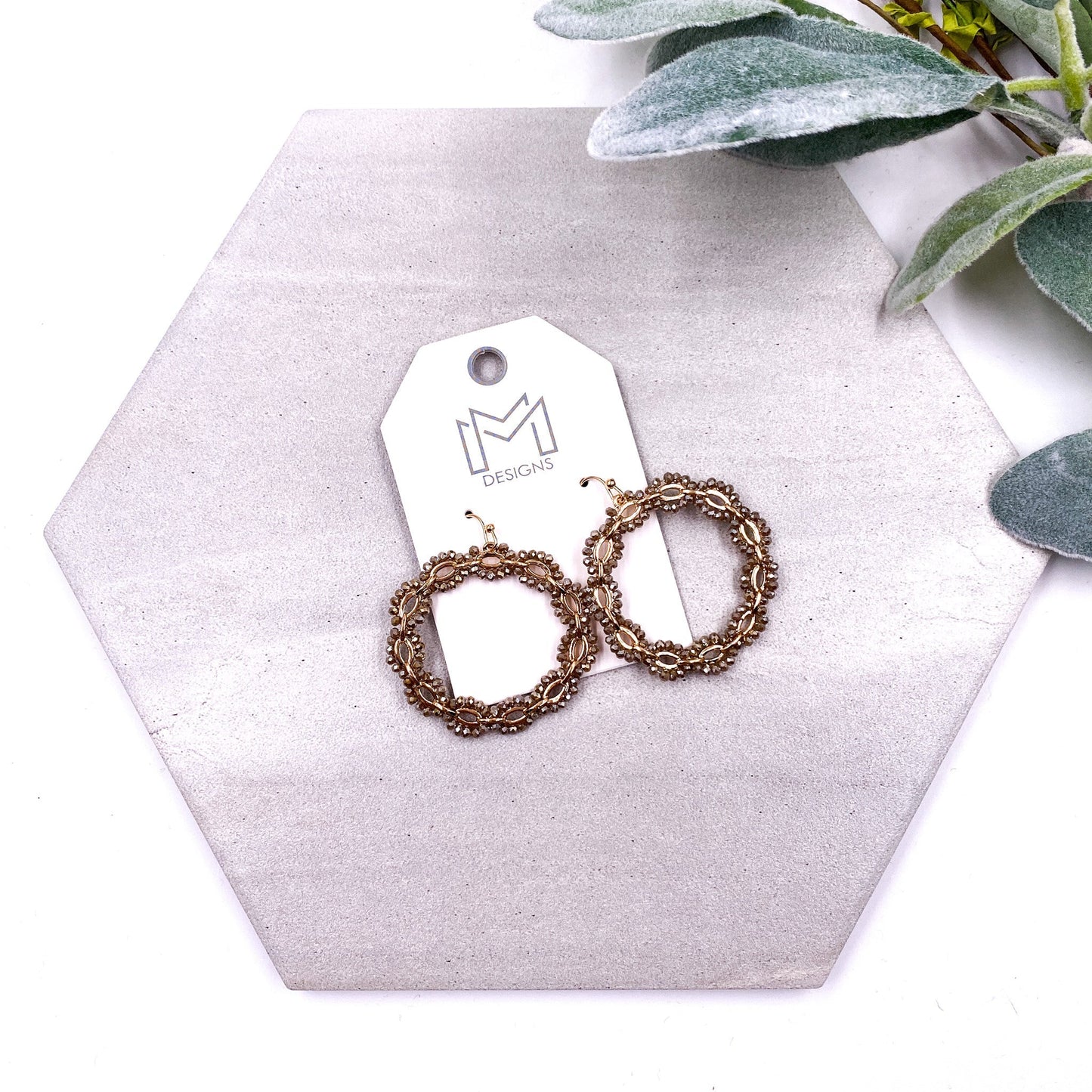 Chaney Earrings - Taupe