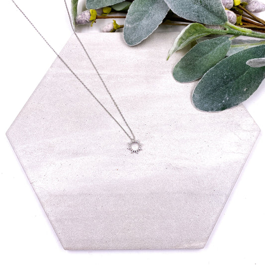 Solar Necklace - White Gold